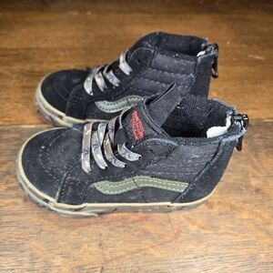 Vans Skate Hi Zip Boys Shoes Size 5.5 TD Army Camo Sneakers